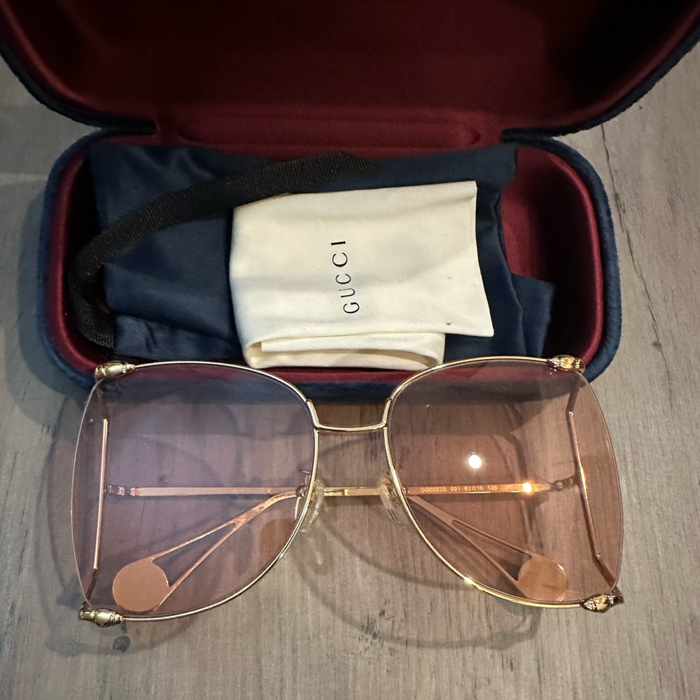 Gucci Oversized Pink Sunglasses